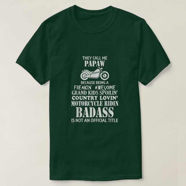 T-shirt Hommes On M'Appelle Papaw Motorcycle Biker Great G (Design devant)