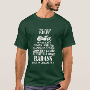 T-shirt Hommes On M'Appelle Papaw Motorcycle Biker Great G