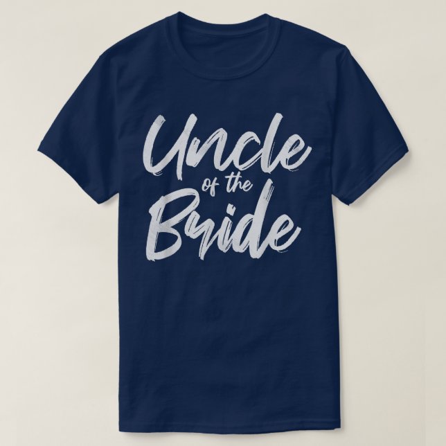T-shirt Hommes Oncle De La Mariée Pour Famille Mariage Mat (Design devant)