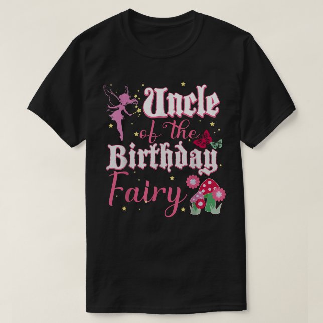 T-shirt Hommes Oncle De L'Anniversaire Fée Princesse Fille (Design devant)