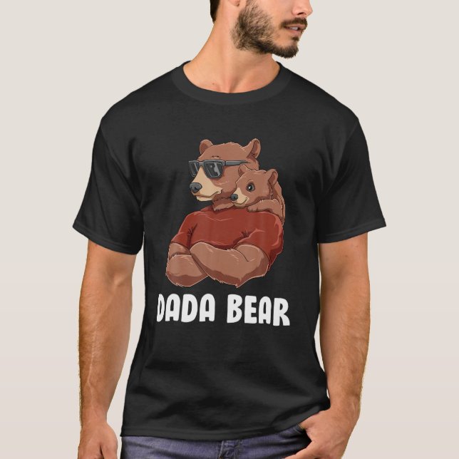 T-shirt Hommes Ours Dada - Papa Fille Fils Ours Papa (Devant)