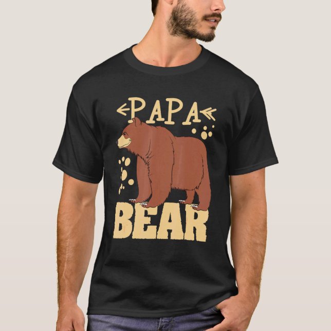 T-shirt Hommes Ours Papa Oear (Devant)