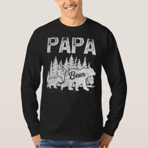 T-shirt Hommes Ours Retro Style Famille Correspondants Pap