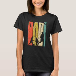 T-shirt Hommes Papa Avec 2 Enfants, Père De Deux Enfants W