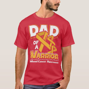 T-shirt Hommes Papa Cancer Guerrier Ribbon Fighter Enfance