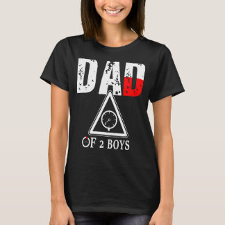 T-shirt Hommes Papa De 2 Garçons Père Ou Grand-Père De 2 E