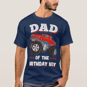T-shirt Hommes Papa De L'Anniversaire Garçon Pères Monster