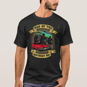 T-shirt Hommes Papa De L'Anniversaire Garçon Retro Monster