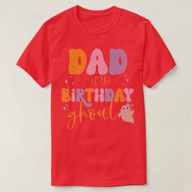 T-shirt Hommes papa de l'anniversaire Ghoul Cute Ghost Hal (Design devant)