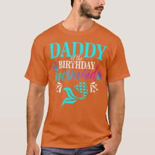 T-shirt Hommes Papa De L'Anniversaire Sirène Matching Fami