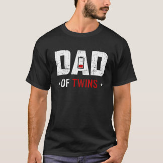 T-shirt Hommes Papa De Twins Fête des pères Drôle