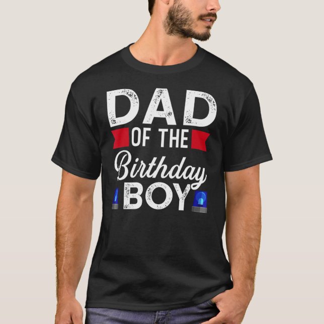 T-shirt Hommes Papa Du Garçon D'Anniversaire Garçon D'Anni (Devant)