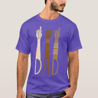 T-shirt Hommes Papa Fierté Sourde Fête des pères Papa ASL 