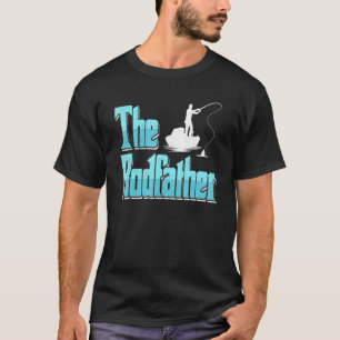 T-shirt Hommes Papa Le Rodfather Pêche Pêcheur Rétro Vint