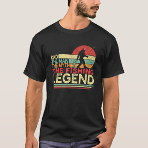T-shirt Hommes Papa L'Homme Mythe La Légende de la pêche V