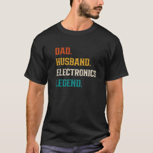 T-shirt Hommes Papa Mari Électronique Légende Électronique