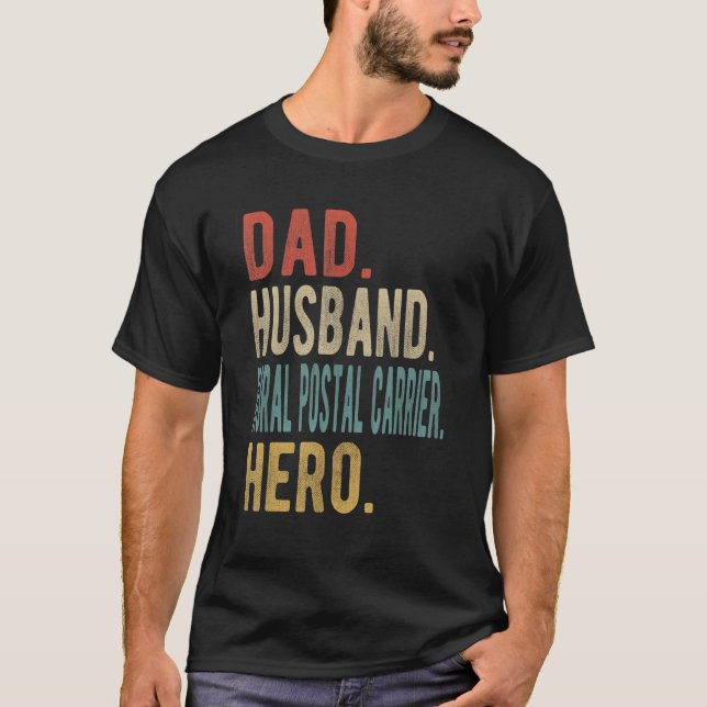 T-shirt Hommes Papa Mari Rural Porte-poste Héros (Devant)