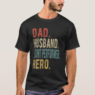 T-shirt Hommes Papa Mari Stunt Interprète Héros