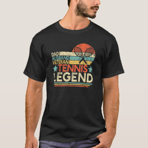 T-shirt Hommes Papa Mari Vétéran Tennis Légende Retraité M