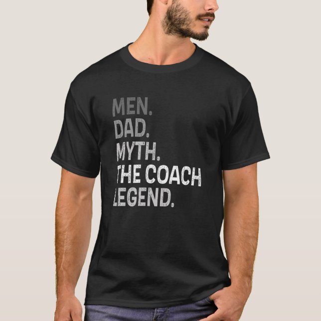 T-shirt Hommes Papa Mythe Entraîneur Légende Volleyball Dr (Devant)