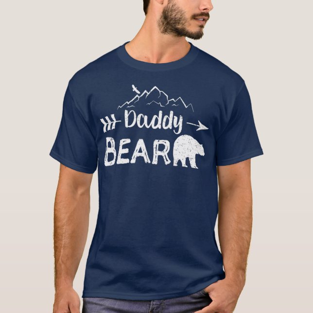 T-shirt Hommes Papa Ours Famille Mama Papa Ours (Devant)