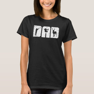 T-shirt Hommes Papa Tirant Tir À L'Archer Cerf Chasse À La