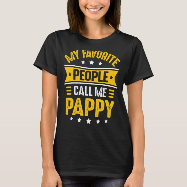 T-shirt Hommes Pappy Pour Hommes Mes Gens Favoris M'Appele (Devant)