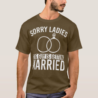 T-shirt Hommes Pardon Femme Mariage Groom Funny Bachelo