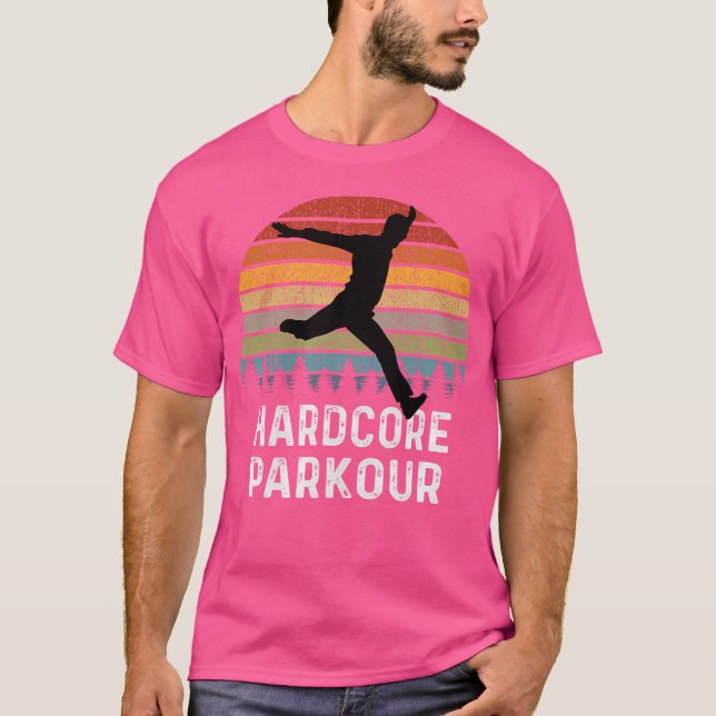 T-shirt Hommes Parkour Rétro Hardcore (Devant)