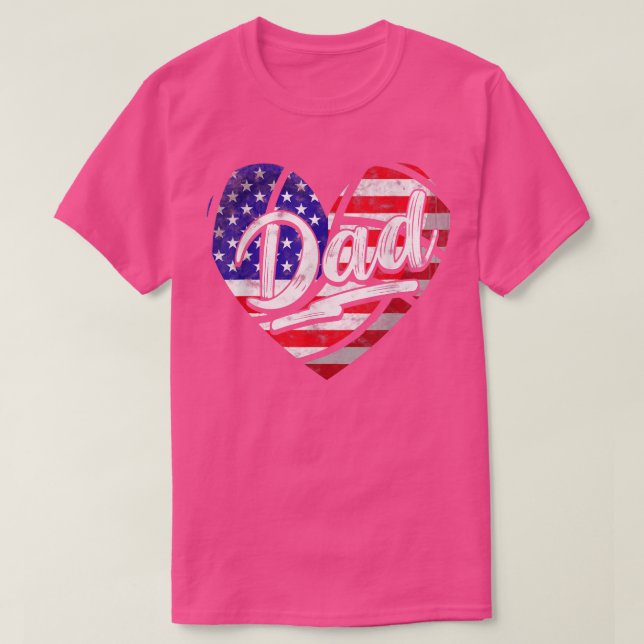 T-shirt Hommes Patriotique American Flag Heart Volleyball  (Design devant)