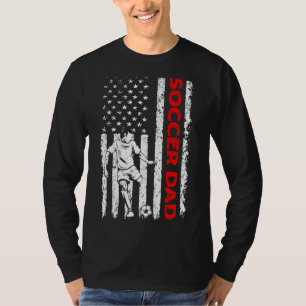 T-shirt Hommes Patriotique Soccer Papa Drapeau Américain H