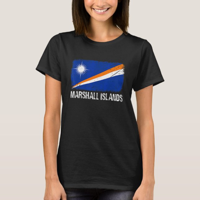 T-shirt Hommes patriotiques rétro Femmes Îles Marshall Dra (Devant)