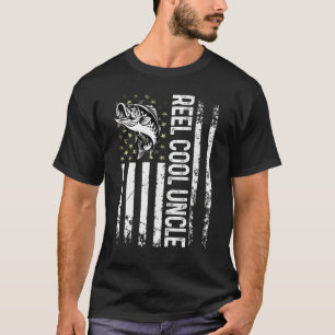 T-shirt Hommes Pêche Usa Drapeau Cool Oncle pour Daddy Hu