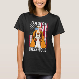 T-shirt Hommes Père Day Papa de Basshole Basset Hound Dog