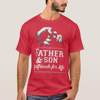 T-shirt Hommes Père Fils Amis Fist Bump À Papa Pères Da