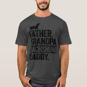 T-shirt Hommes Père Grand-père Dachshund Papa Daddy Doie C