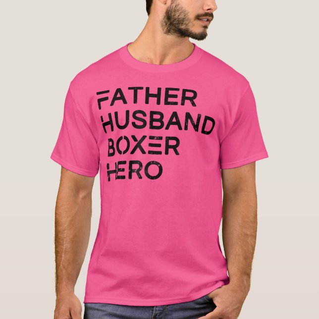 T-shirt Hommes Père Mari Boxer Hero Daddy Fête des pères (Devant)