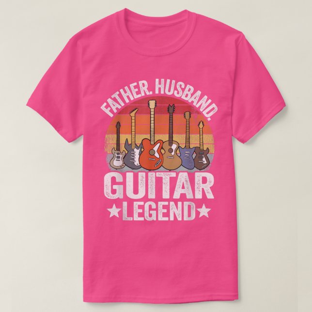 T-shirt Hommes Père Mari Guitare Légende Guitare Papa Guit (Design devant)