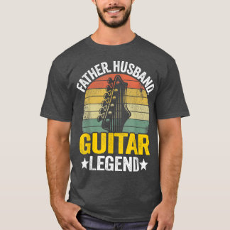 T-shirt Hommes Père Mari Guitare Légende Guitare Papa Guit