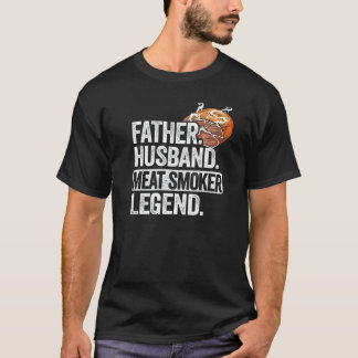 T-shirt Hommes Père Mari Viande Fumeur Légende Brisket Pap