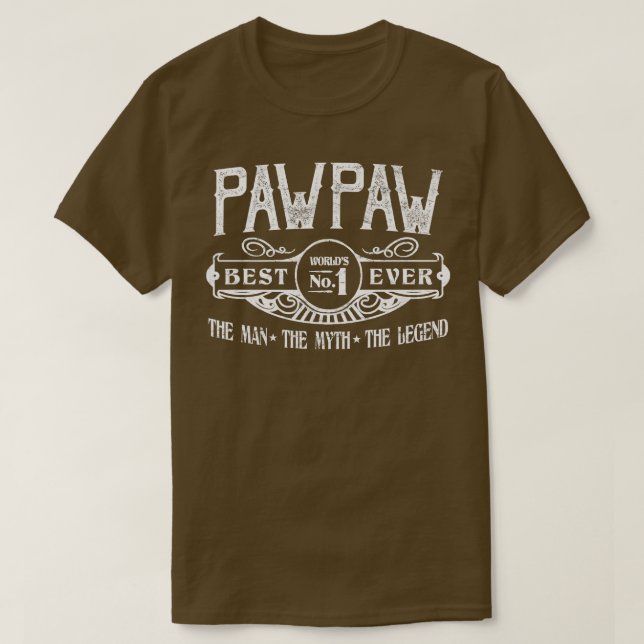 T-shirt Hommes Personnalisé Pawpaw Meilleur Non (Design devant)