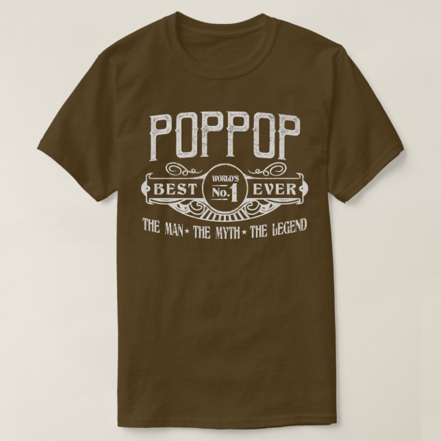 T-shirt Hommes Personnalisé Poppop Best No  (Design devant)