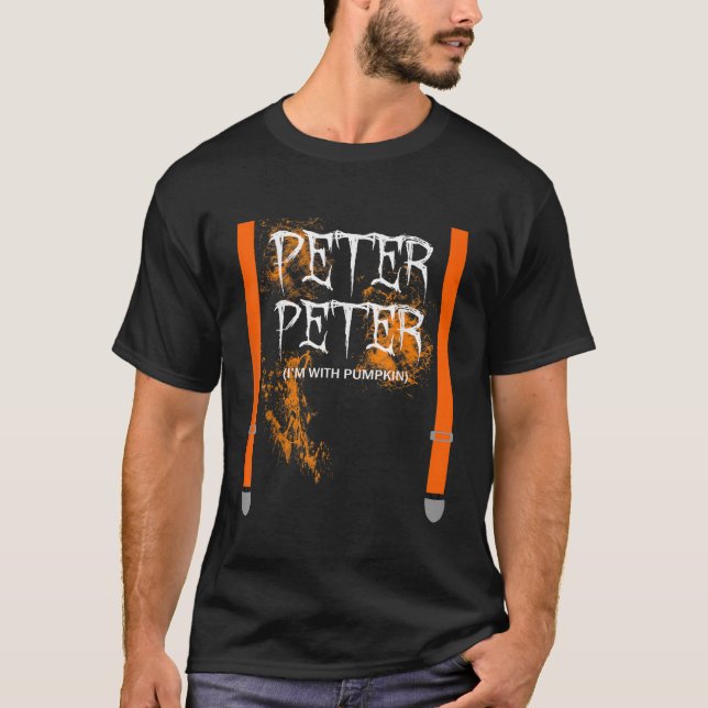 T-shirt Hommes Peter Peter Citrouille Mangeur Halloween Co (Devant)