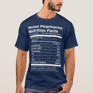 T-shirt Hommes Pharmaciste de détail La valeur nutritive D