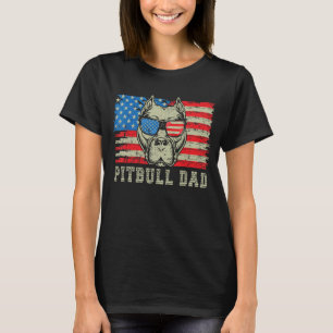 T-shirt Hommes Pitbull Papa américain Pit Bull Dog Us Drap