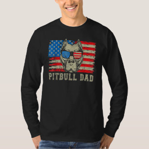 T-shirt Hommes Pitbull Papa américain Pit Bull Dog Us Drap