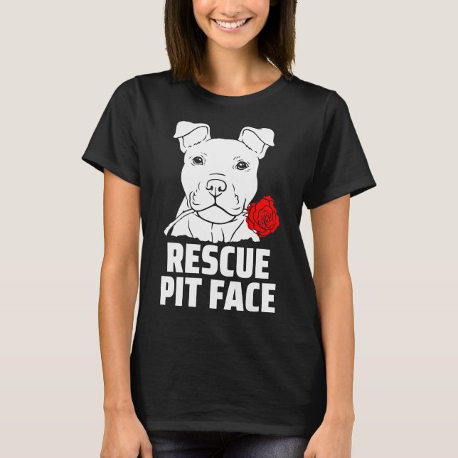 T-shirt Hommes Pitbull Secourt Pit Face Drôle Mignonne Pit (Devant)