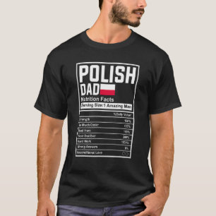 T-shirt Hommes Polonais Papa Nutrition Facts Fête des père