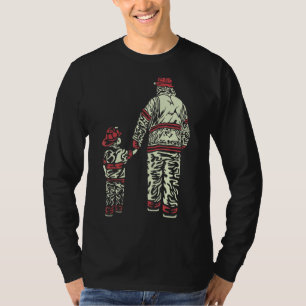 T-shirt Hommes Pompiers Pompier Papa Fils de pompiers Père