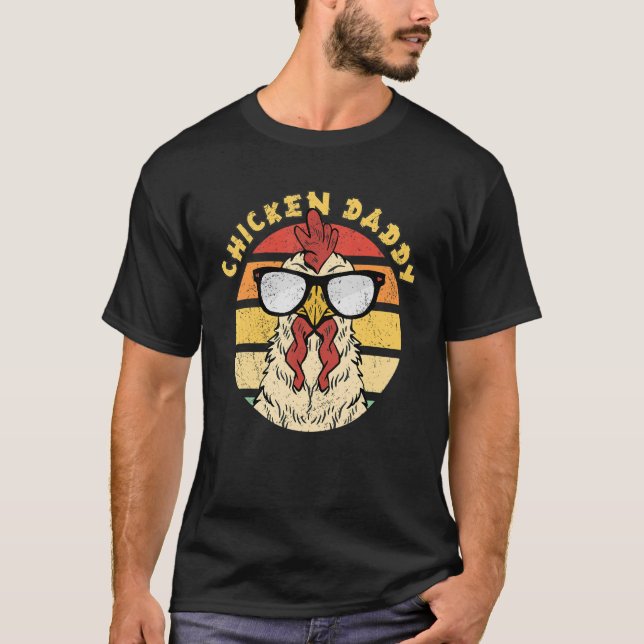 T-shirt Hommes Poulet Daddy Poulets (Devant)